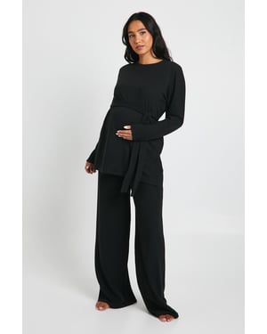 Maternity Tie Waist Detail Crew Neck Lounge Set