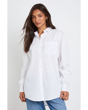 Tall Oversized Cotton Poplin Shirt