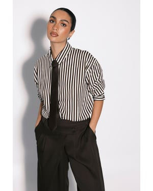 Mixed Stripe Fitted Shirt