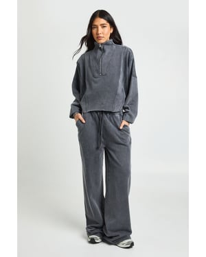 Tall Washed Half Zip Funnel Neck Tracksuit
