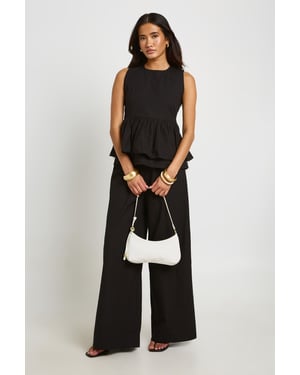 High Neck Peplum Top and Trouser Co-ord
