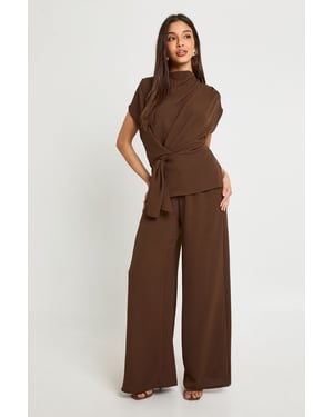 Woven Drape Blouse & Trouser Co-Ord