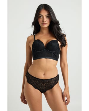 Corse Detail Underwire Lingerie Set