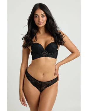 Lace Wired Plunge Lingerie Set