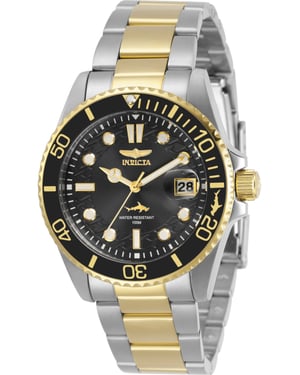 Invicta Pro Diver 30483 Dameshorloge - Quartz Uurwerk - Roestvrij Staal met Zwarte Wijzerplaat - 38 mm