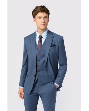 Single Breasted Two Button Slim Fit Suit Jacket