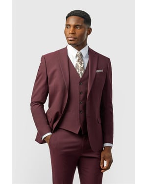 Single Breasted Two Button Slim Fit Suit Jacket