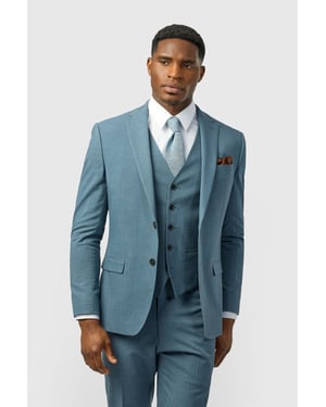Single Breasted Two Button Slim Fit Suit Jacket