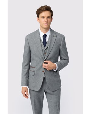 Single Breasted Two Button Slim Fit Suit Jacket