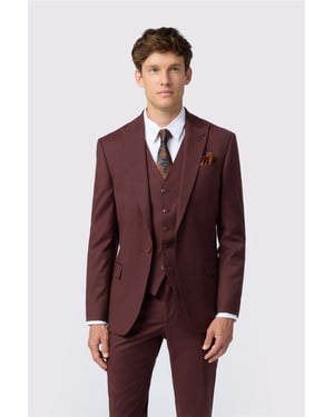 Single Breasted One Button Slim Fit Suit Jacket