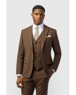 Single Breasted Two Button Slim Fit Suit Jacket