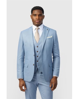 Single Breasted Two Button Slim Fit Suit Jacket