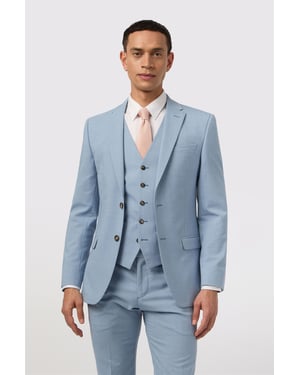 Single Breasted One Button Slim Fit Suit Jacket