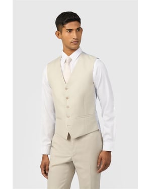 Single Breasted Five Button V-neck Slim Fit Suit Waistcoat