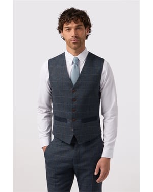 Single Breasted Five Button V-neck Slim Fit Suit Waistcoat