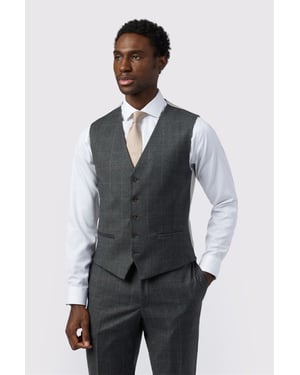 Single Breasted Five Button V-neck Slim Fit Suit Waistcoat