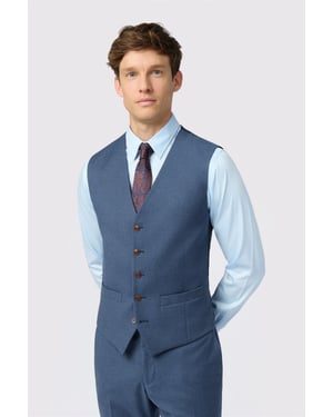 Single Breasted Five Button V-neck Slim Fit Suit Waistcoat