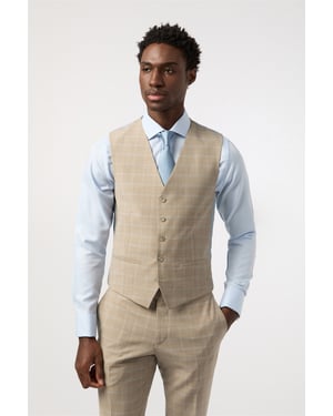 Single Breasted Five Button V-neck Tailored Suit Waistcoat