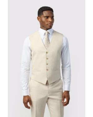 Single Breasted Five Button V-neck Tailored Suit Waistcoat