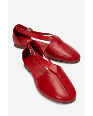 Fable Leren Ballerina met Zijuitsnijding