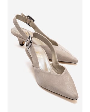 Dioris Läder Slingback Kitten Klack Pump
