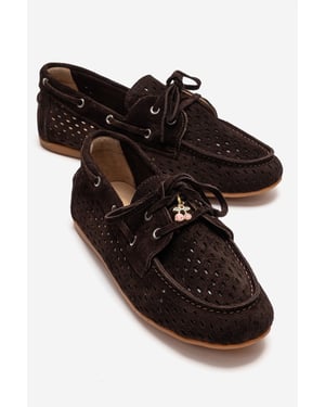 Stevo Leren Veterschoenen Loafer