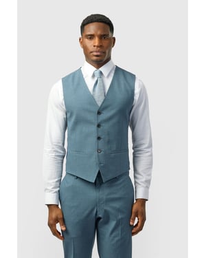 Single Breasted Five Button V-neck Slim Fit Suit Waistcoat