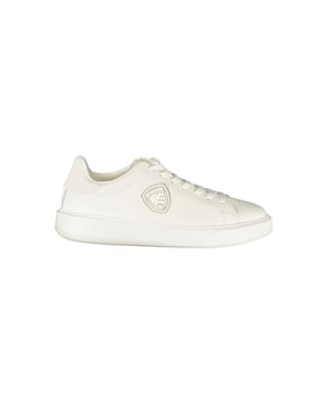 Blauer Witte Polyurethaan Heren Sneaker