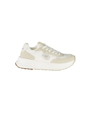 Blauer Witte Polyurethaan Dames Sneaker