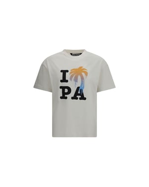 Palm Angels Witte Katoenen T-Shirt