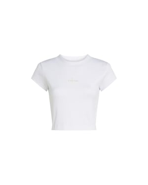 Calvin Klein Jeans Witte Katoenen T-Shirt