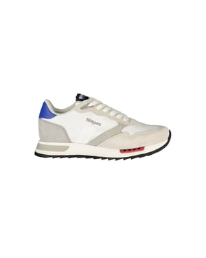 Blauer Witte Polyester Heren Sneaker