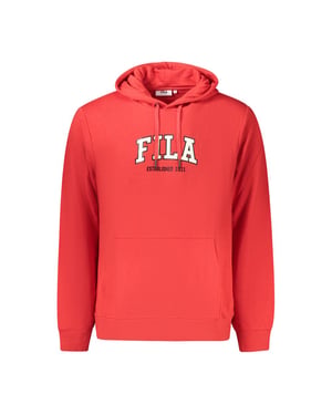 Fila Röd Bomullshuvtröja för Män