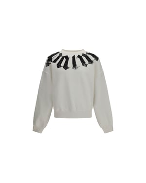 Palm Angels Witte Katoenen Sweatshirt