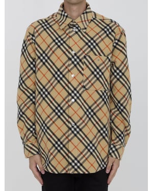 Geruite wollen shirt