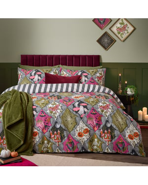 Furn Hallowquin Spooky Reversible Duvet Cover Set, Multi