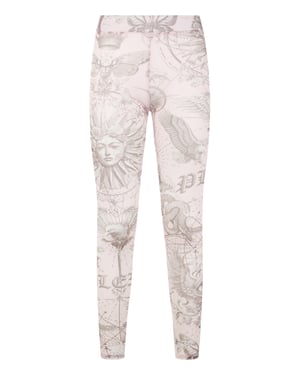 Tyllleggings med fjärilstatuering