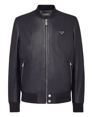 Bomber I Läder Iconic Plein