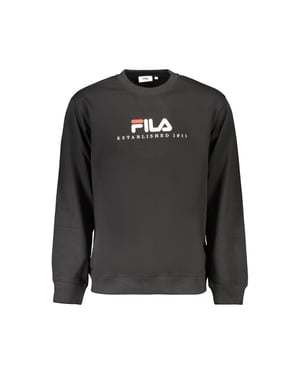 Fila Svart Bomull Herrtröja