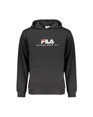 Fila Svart Bomull Herrtröja