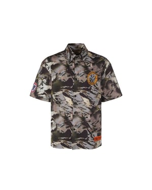 Heron Preston Bicolor Katoenen Patroon Shirt