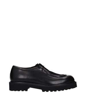 Max Mara Svarta Läder Oxfords och Derbys