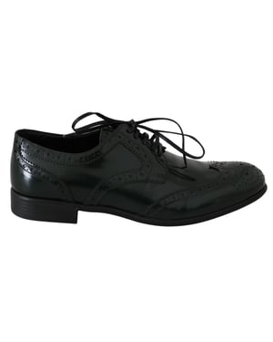 Dolce & Gabbana Grön Läder Brogue Oxford Wingtip Skor