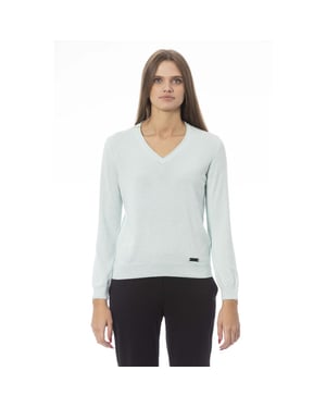 Baldinini Trend Ljusblå Cashmere Damer Tröja