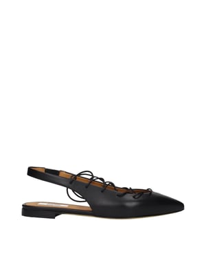 Moschino Zwarte Leren Ballerina's