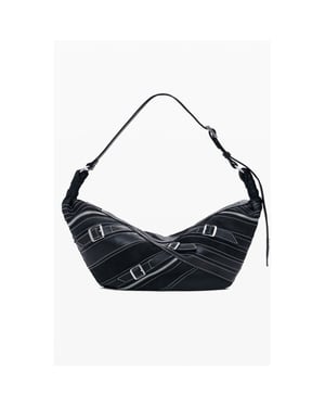 Desigual Nero Poliurethaan Dames Schoudertas