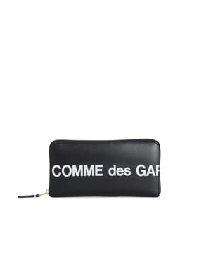 Comme Des Garçons Svart Läderplånbok
