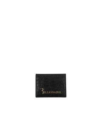 Billionaire Italiensk Couture Svart Krokodilläder Kortfodral