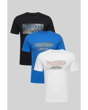 Multi 3 Pack Regular Fit Cotton Crew T-Shirts