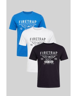 Multi 3 Pack Regular Fit Cotton Crew T-Shirts